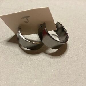 *BOGO FREE* Silver hoop earrings wide